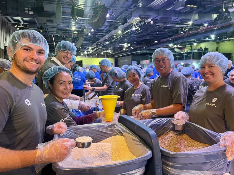 Employees working at 9/11 service day